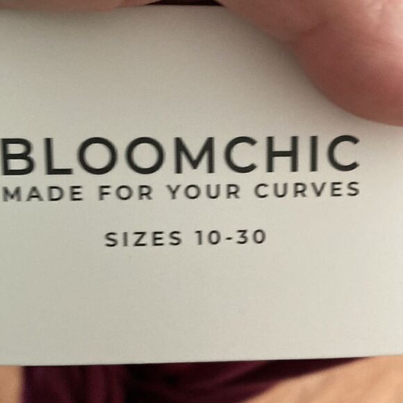 BloomChic Burgundy Wrap Dress Sz 12 NWT - Picture 7 of 7